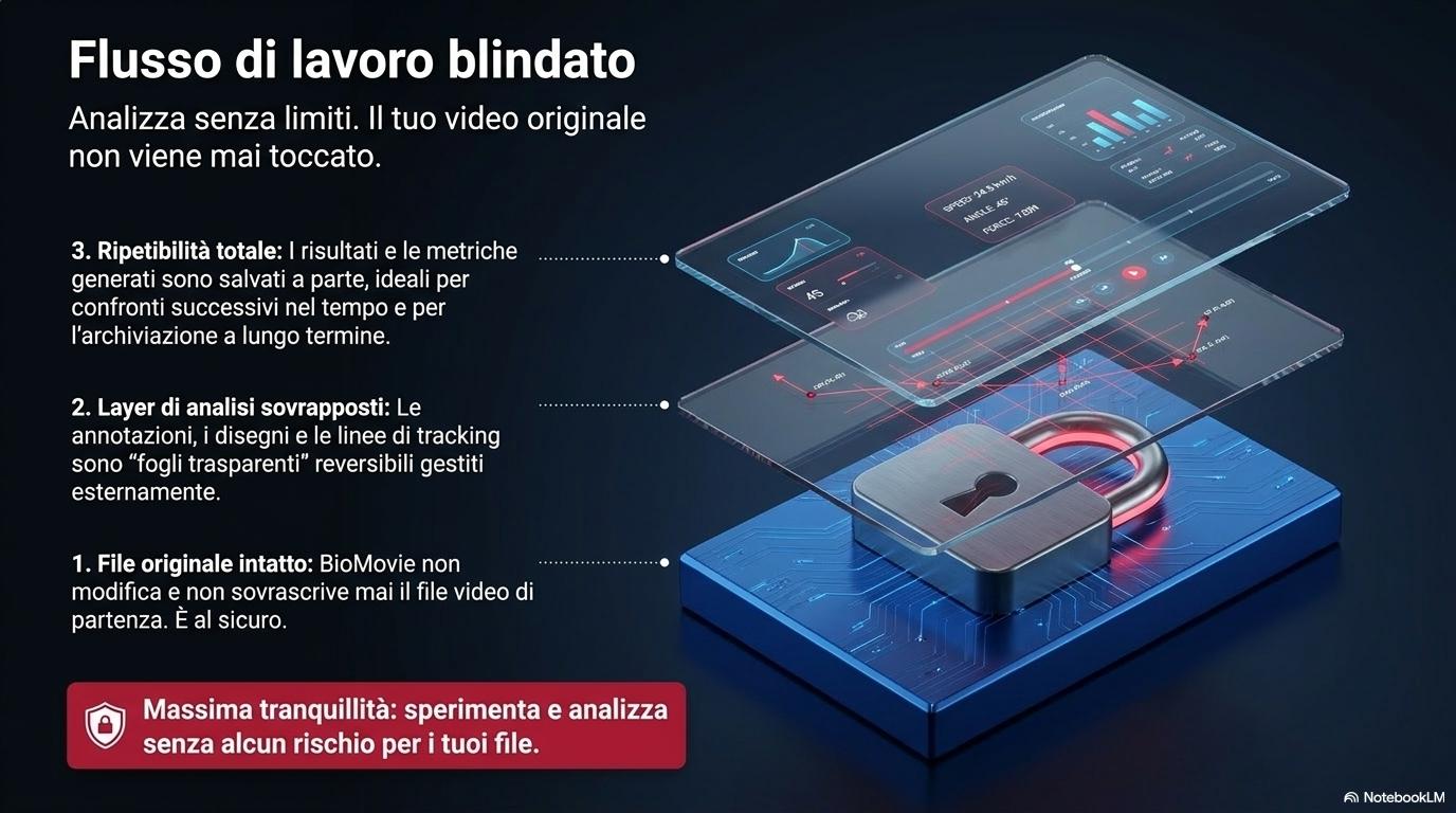 Flusso di lavoro blindato con layer reversibili e file originale intatto